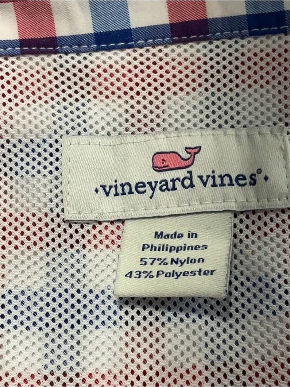 Vineyard Vines Red and Blue Plaid Trim Swim Cover Up #0066 - Picture 6 of 6